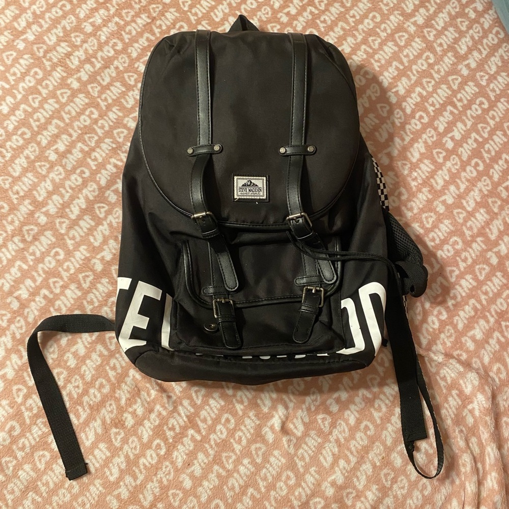 Steve Madden Black and White Backpack